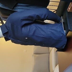 EXPRESS Linen-Blend Stretch 1MX Dress Shirt